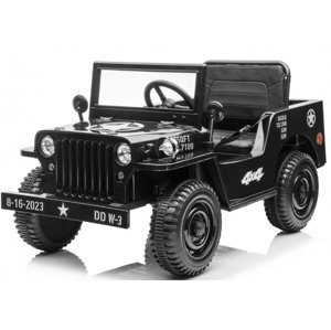 mamido  Dětský elektrický vojenský Jeep Willys 4x4 černý