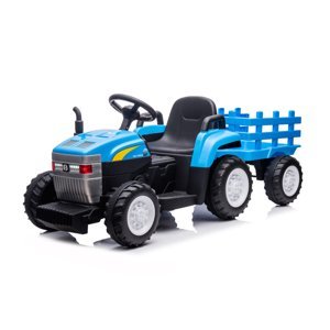 Mamido  Mamido Dětský elektrický traktor New Holland T7 M s přívěsem modrý