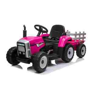 Mamido  Mamido Elektrický traktor s vlečkou Blow růžový