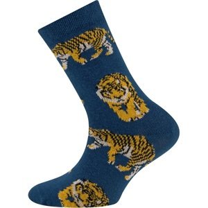 Ewers Socken GOTS Tiger - königsblau 35-38