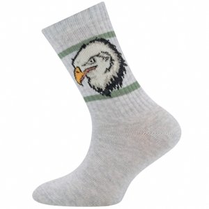 Ewers Socken Adler/Rippe - hellsilber mel 35-38