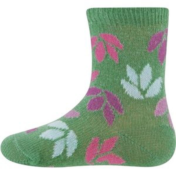 Ewers Socken GOTS Blätter - peppermint 23-26