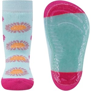 Ewers Stoppersocken SoftStep  Blumen - perlblau 31-34