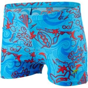 Speedo Essential Allover Aquashort - neon blue/risk red/blue 74-80