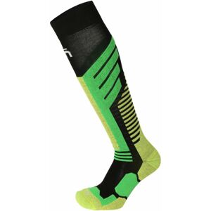 Mico Medium Weight Warm Control Ski Kids Sock - nero giallo fluo 30-32