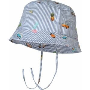 Maimo Kids - hat,stripes with print  cerulean/multicolor 53