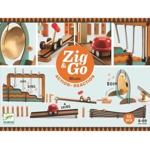 Djeco Dětská stavebnice – dráha Zig & Go Music 52 ks