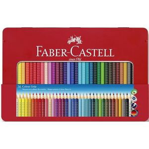 Faber-Castell Pastelky trojboké  GRIP,rozmyvatelné 36 ks v plechu