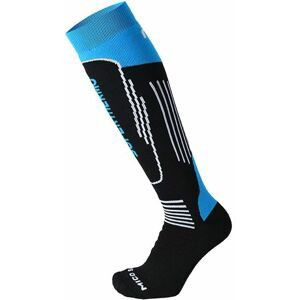 Mico Superthermo Primaloft Ski Kids Socks - nero/turchese 33-35