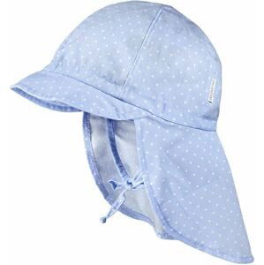 Maimo Mini Girl-Cap with Visor - hellblau-weiß-punkte 49