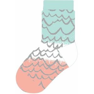 Maimo Mini Girl-Socks Waves Glitzy - candy peach/fair aqua 23-26