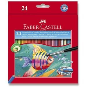 Faber-Castell Akvarelové Pastelky -24 barev + štětec