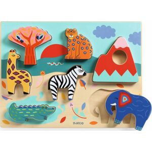 Djeco Wooden Puzzles - Relief puzzles Savana Story