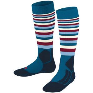 Falke SK2 Stripe Kids Skiing Socks - king fisher 31-34