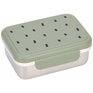Lassig Lunchbox Stainless Steel Happy Prints light olive