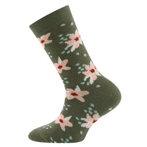 Ewers Socken Blumen - oliv 35-38