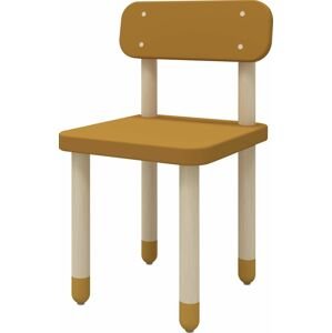 Flexa Židle s opěrkou Flexa - Dots (hořčicová)