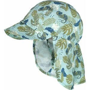 Maimo Mini Boy-Cap With Visor, Print - lagune-grün-gecko 49