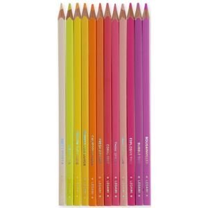 Legami Set Of 12 Colouring Pencils - Live Colourfully - Magenta