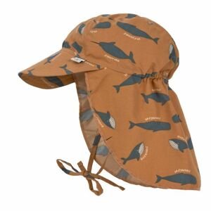 Lassig Sun Protection Flap Hat whale caramel 46-49