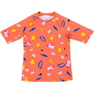 Wouki Dětské UV triko s krátkým rukávem Ruwa - Coral 104