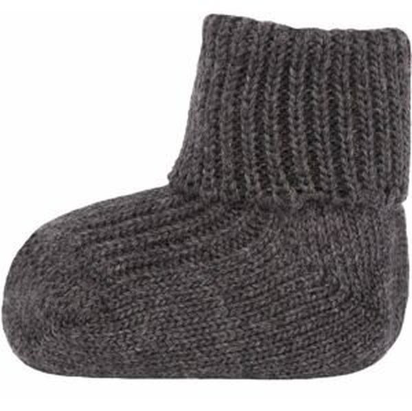 Ewers Socken Wolle mit Umschlag - anthrazit mel 19-22