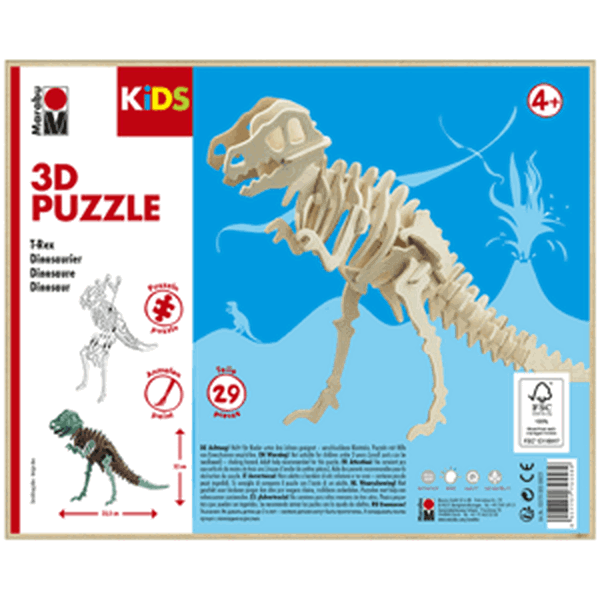 Marabu MARA 3D puzzle dřevěné - dinosaurus