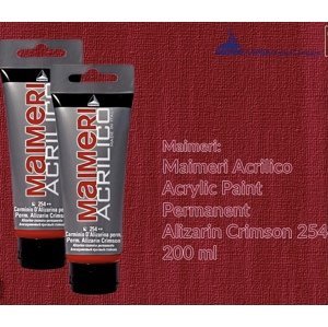 Akrylová barva Maimeri Acrilico 200 ml - červená alizarin permanentní 254
