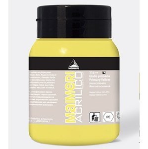 Akrylová barva Maimeri Acrilico 500 ml - žlutá střední permanentní 113