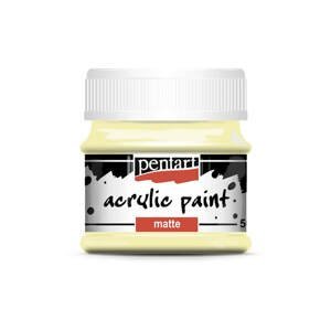 Hobby akrylová barva Pentart MATTE 50 ml, žlutá máslová