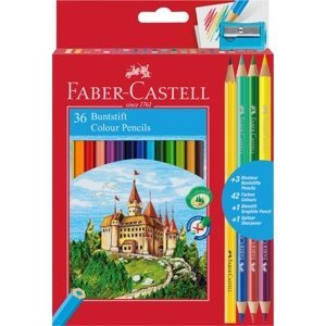 Pastelky Faber-Castell EKO 36 barev + 3 bicolor + ořezávátko