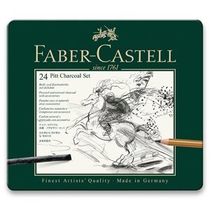 Faber-Castell Umělecká sada uhlů Pitt Charcoal set 24 ks