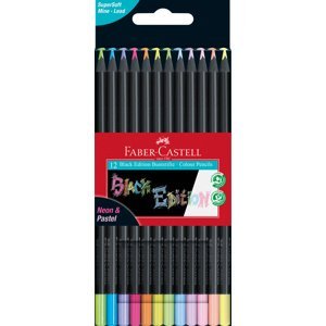 Faber Castell 116410 Black Edition 12 barev Pastel+Neon