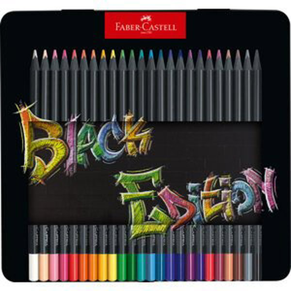Faber Castell 116425 pastelky Black Edition 24 barev, plechová krabička
