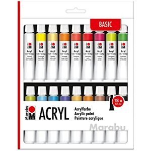 Akrylové barvy Marabu Acrylic Paints 18 x 12 ml