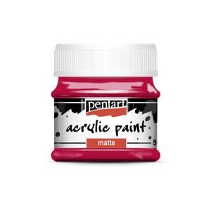 Hobby akrylová barva Pentart MATTE 50 ml, červená karmínová
