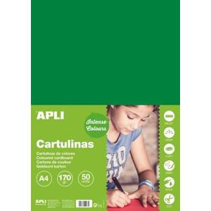 Barevný papír Apli A4 170g - tmavě zelený