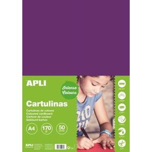 Barevný papír Apli A4 170g - fialový