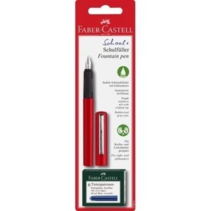 Faber-Castell Plnící pero na bombičky + bombičky červené