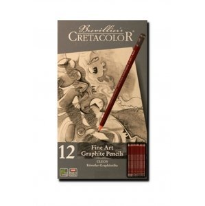 Umělecké grafitové tužky Cretacolor CLEOS 160 52 sada 112 ks, 2H - 9B plech