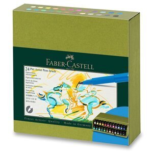 Faber-Castell Štětcové umělecké popisovače Pitt Artist Brush Box 24 ks