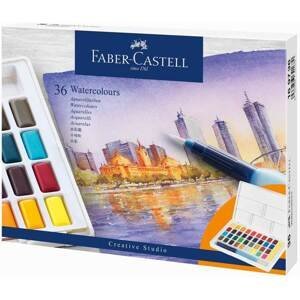 Akvarelové barvy Faber-Castell 36 v sadě s plnitelným štětcem