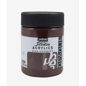 Akrylová barva Pébéo Studio Acrylic 500 ml - hnědá tmavě jantar 29