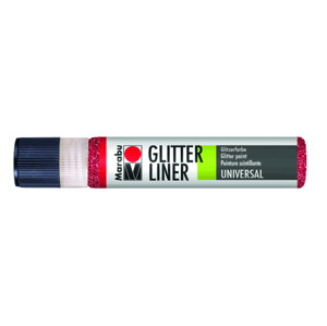 Glitter liner Marabu  25 ml - červený rubín 538