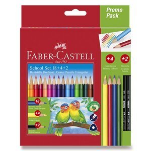 Faber-Castell Pastelky trojhranné Faber Castell - 18 barev, Promo pack