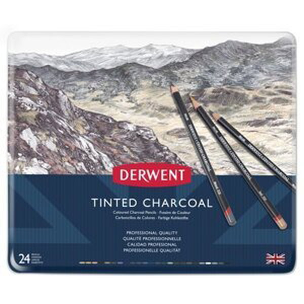 Derwent Tinted Charcoal 2301691 24 ks, tónované uhly