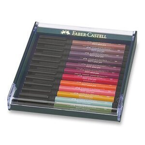 Faber-Castell PITT Artist Pen Brush Faber Castell - Set 12ks Earth Tones