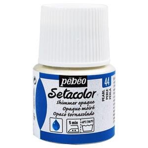 Barva na textil Pébéo Setacolor Shimmer 45 ml - Bílá perleťová 44