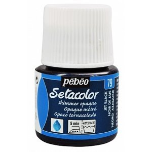 Barva na textil Pébéo Setacolor Shimmer 45 ml - Černá metalická 79