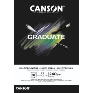 Canson Skicák Graduate Mix Media Black lep. A5, 20listů, 240g